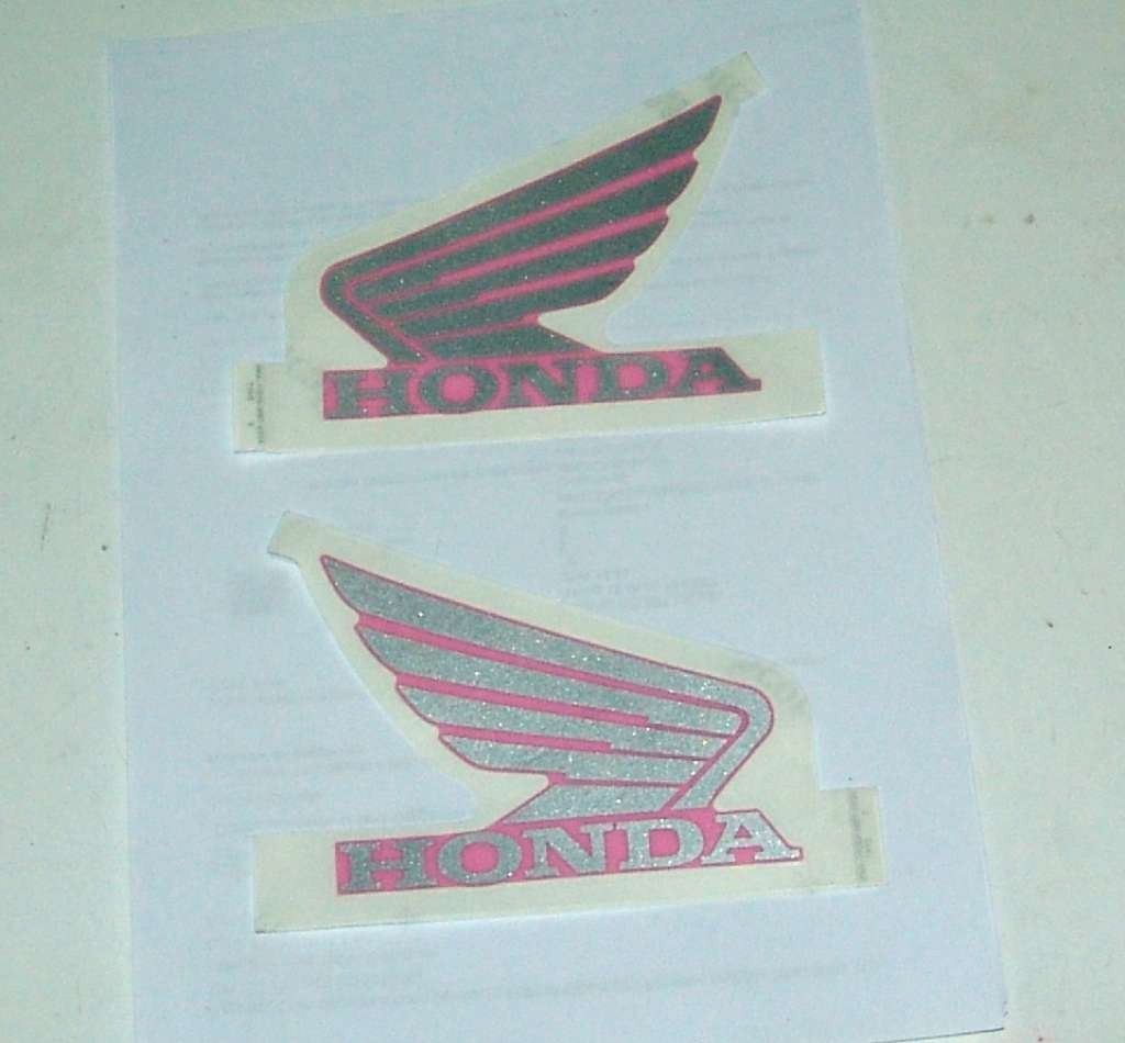 2 ADHESIVE ADESIVI SERBATOIO TANK HONDA CBF 500 25KW 2006 ROSA 17570METD200