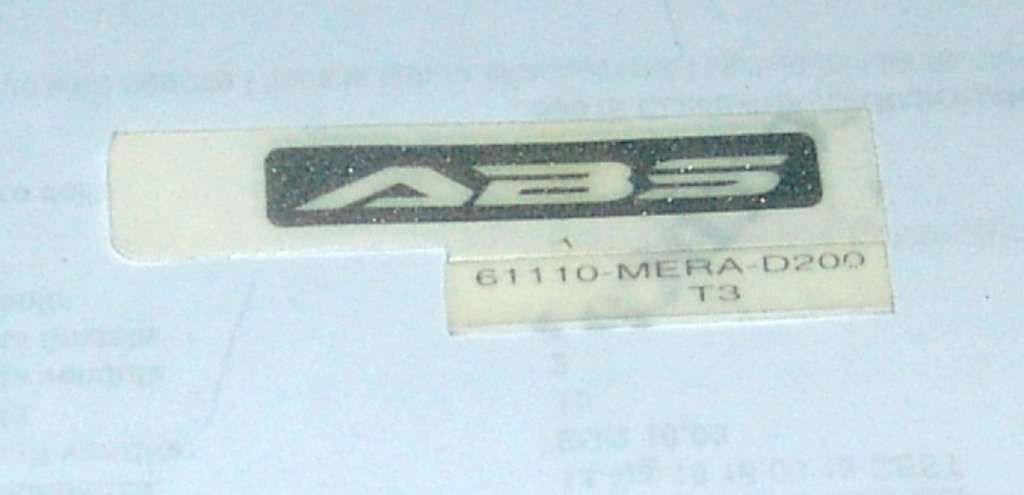 ADHESIVE ADESIVO HONDA CBF 600 FAIRING ABS TYPE 3