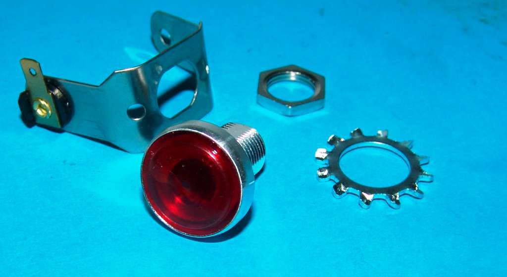 SPIA FARO FANALE ROSSA LENS PILOT RED  ANTERIORE DUCATI BENELLI GILERA MORINI  MV SP1722